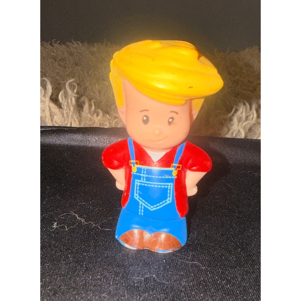 Fisher Price Little People Eddie‎ Boy Kids OS Multi Good Red Overalls 2013 Toy
